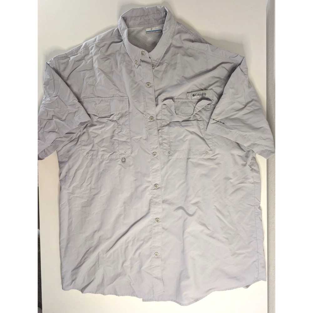 Columbia Shirt Mens XXL Button‎ Up Fishing Gear Sportswear Vented Breathable
